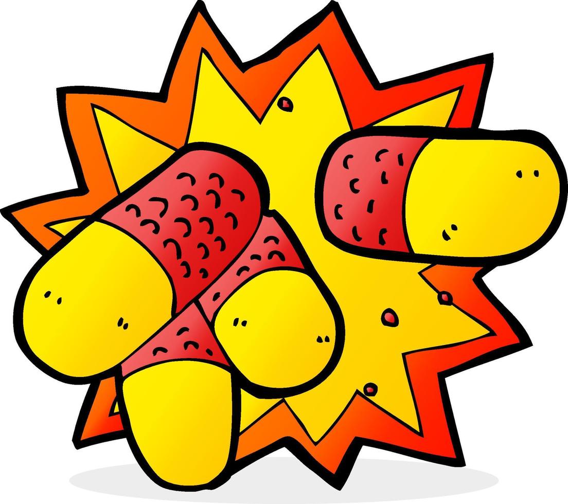 doodle cartoon painkillers vector