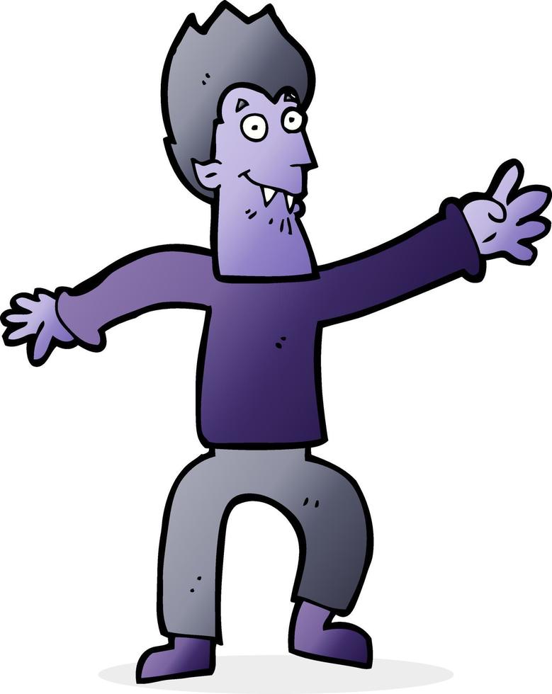 doodle character cartoon vampire vector