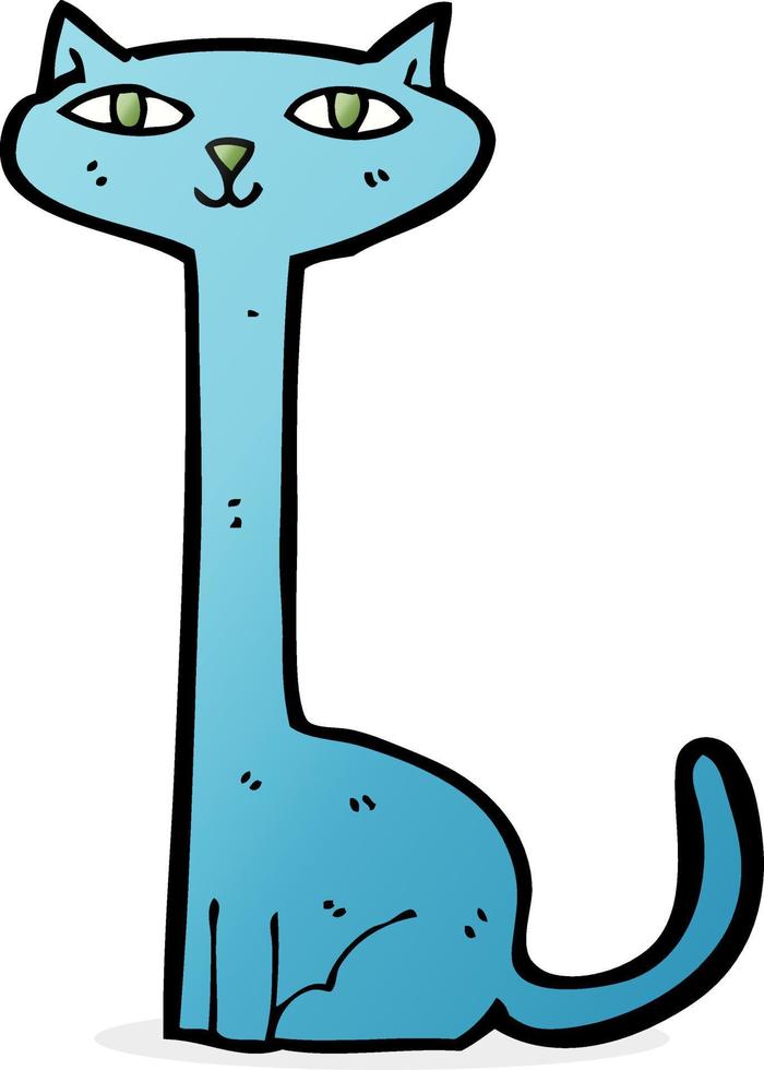 doodle character cartoon cat vector