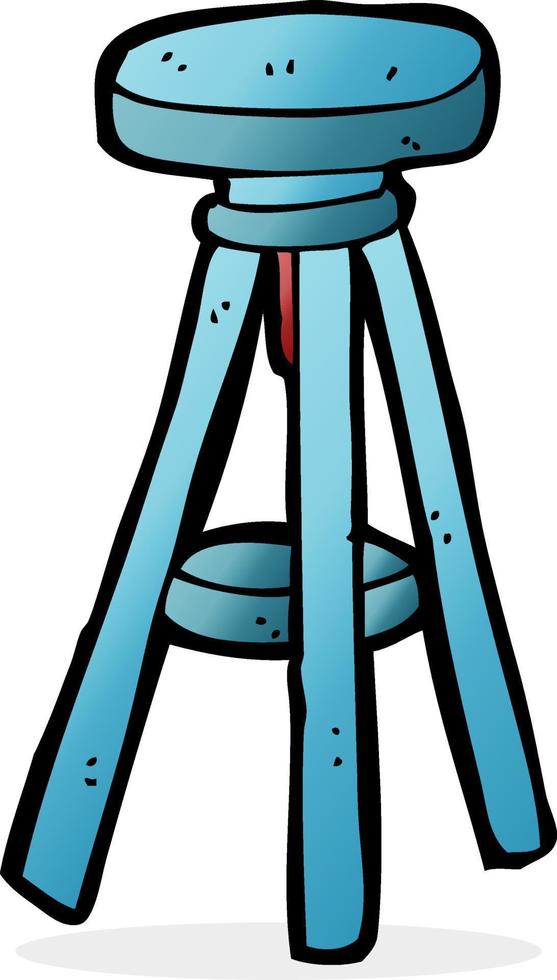 doodle cartoon stool vector