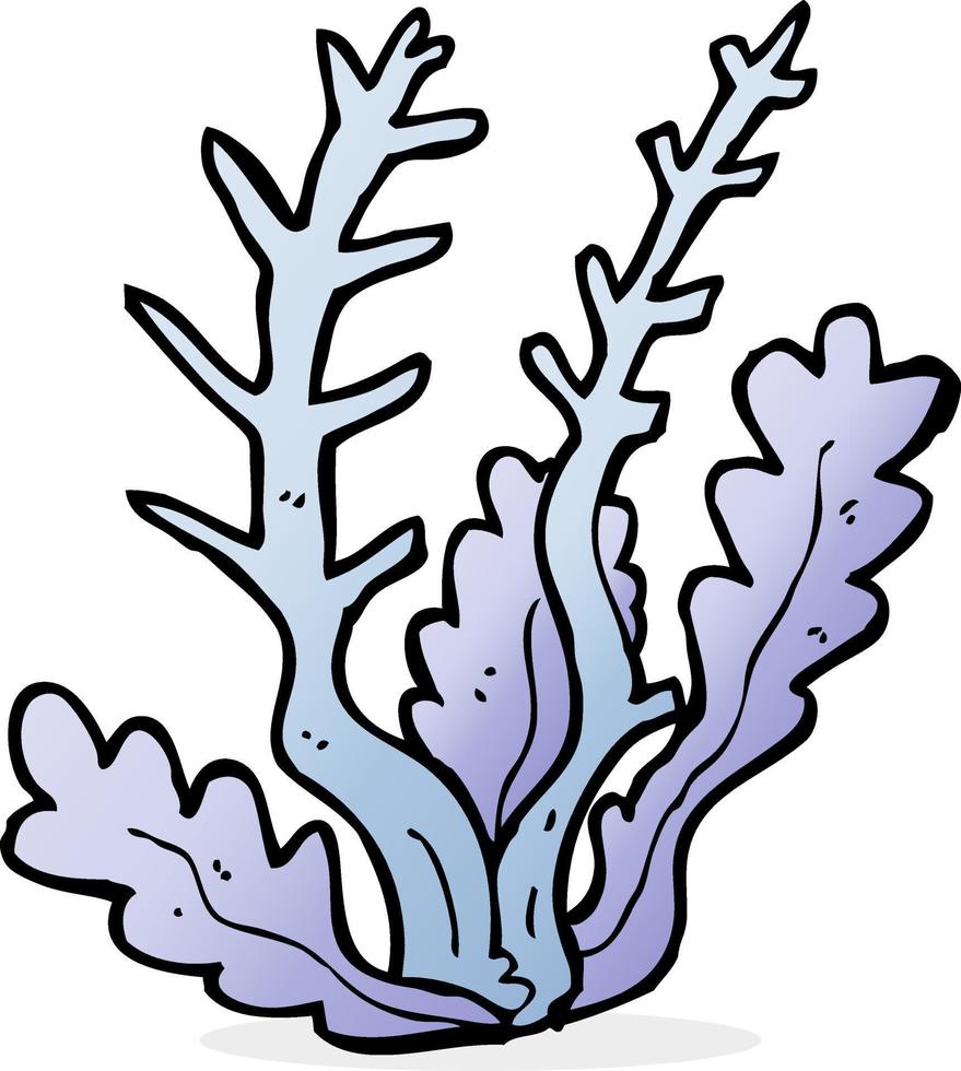 doodle cartoon seaweed vector