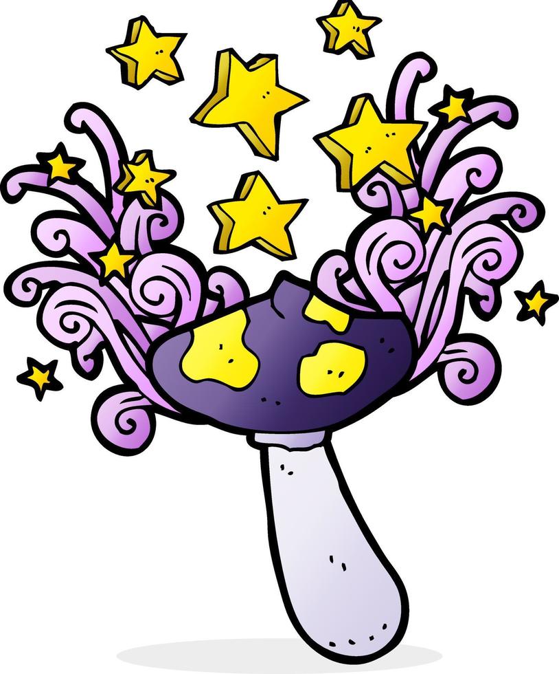 doodle cartoon toadstool vector