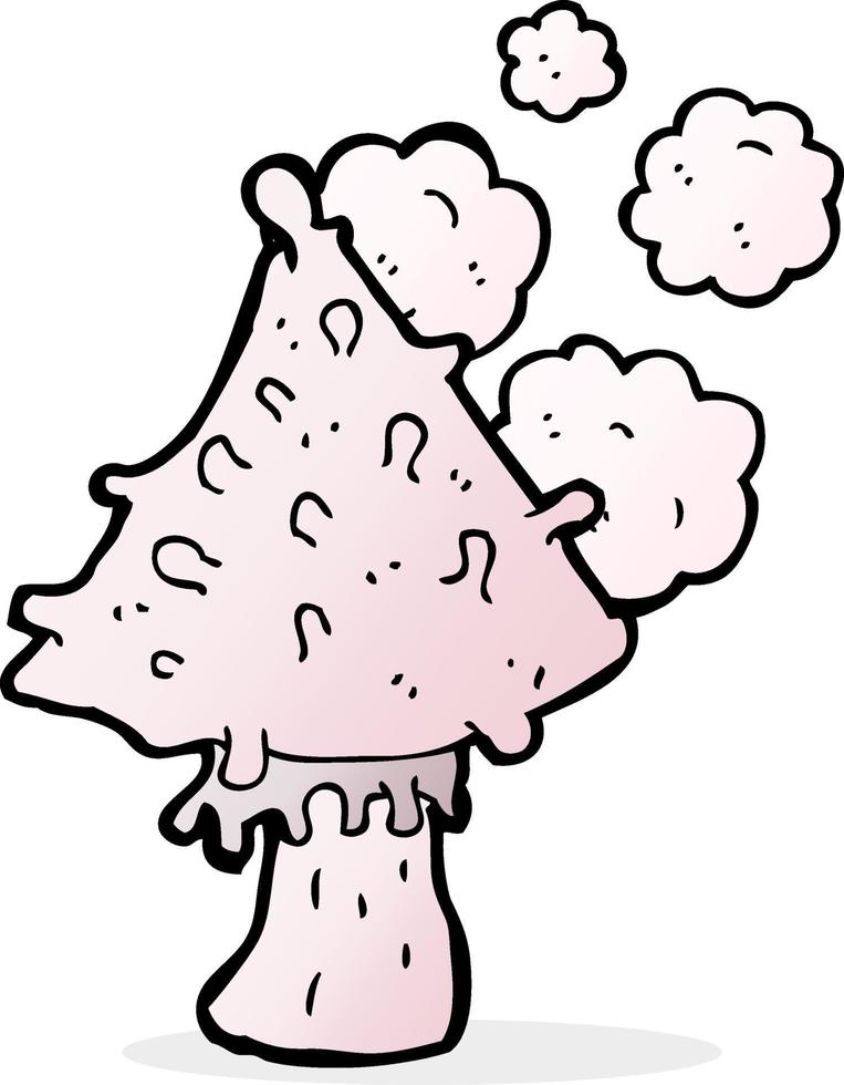 doodle cartoon mushroom vector
