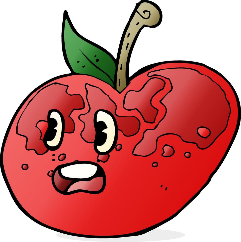 doodle character cartoon apple vector