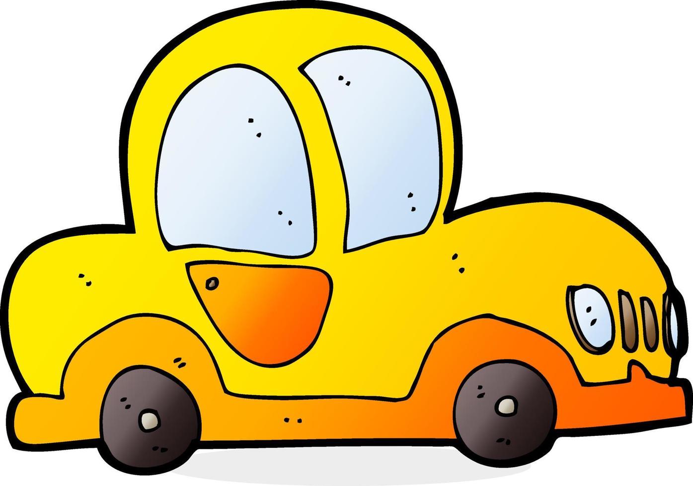 doodle cartoon car vector