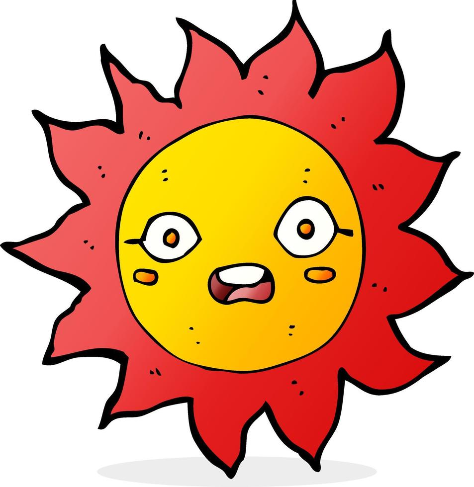 doodle character cartoon sun vector