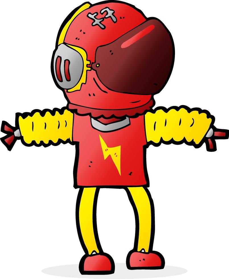 doodle character cartoon astronaut vector