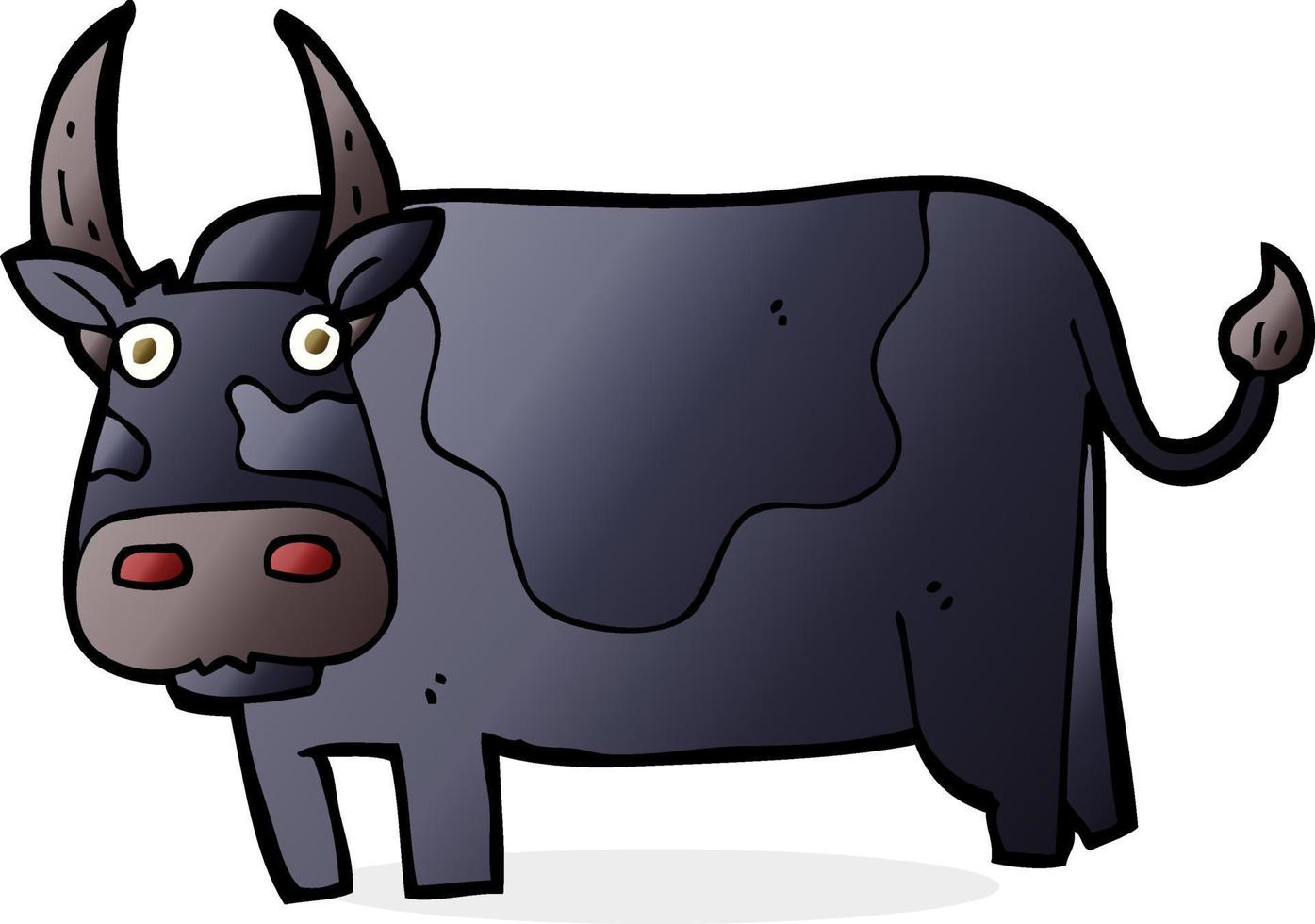 doodle character cartoon bull vector