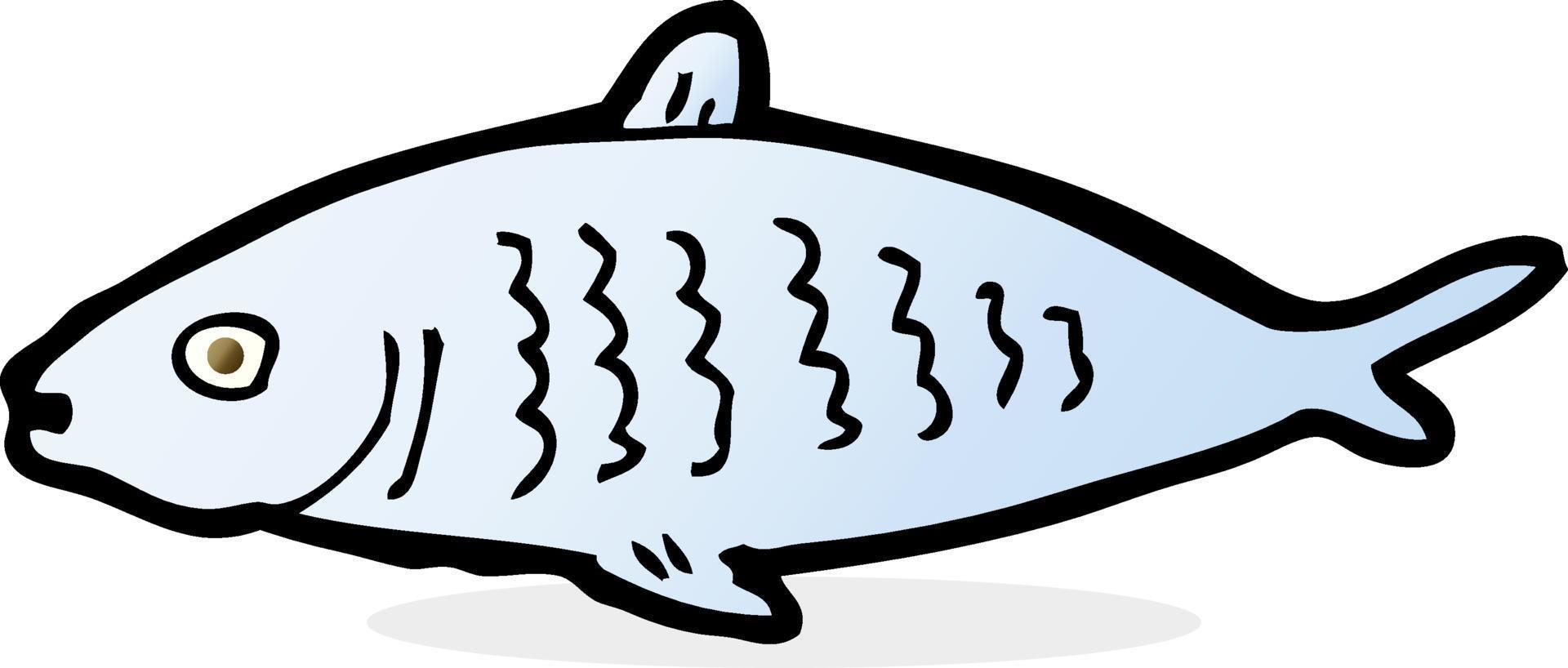 doodle cartoon fish vector