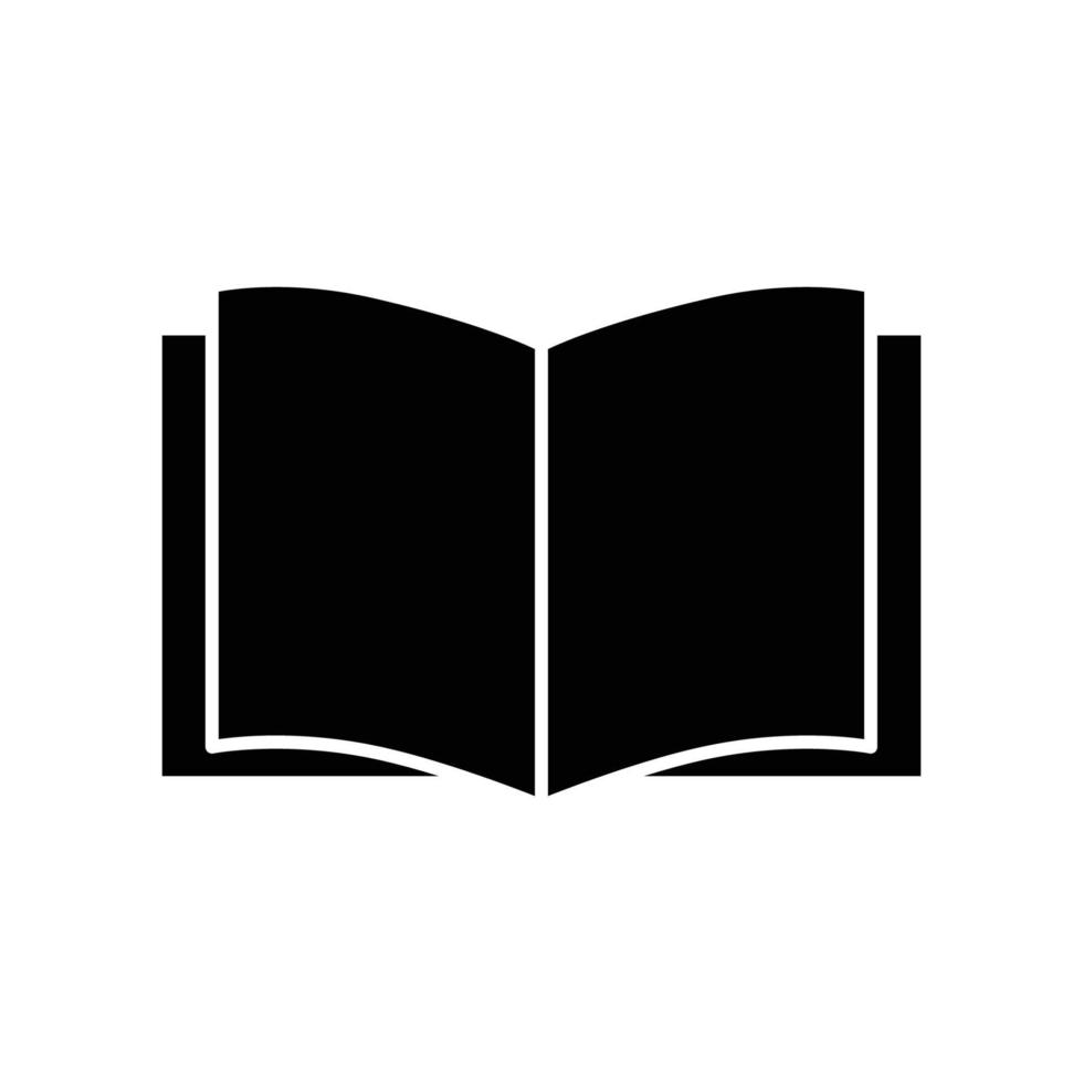 Open book glyph icon illustration. icon illustration related to read. Simple vector design editable