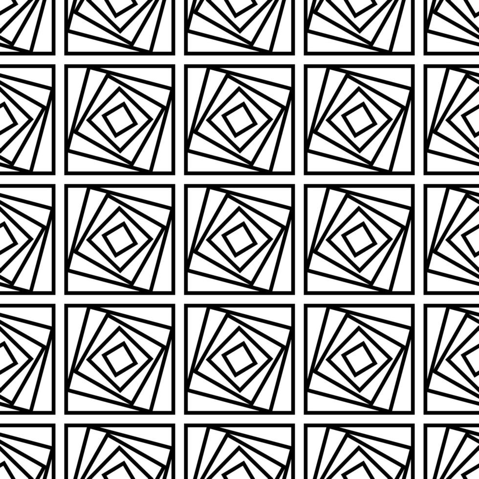 cuadrados fractales de patrones sin fisuras. adorno para textiles. fondo de pantalla de geometría abstracta vector