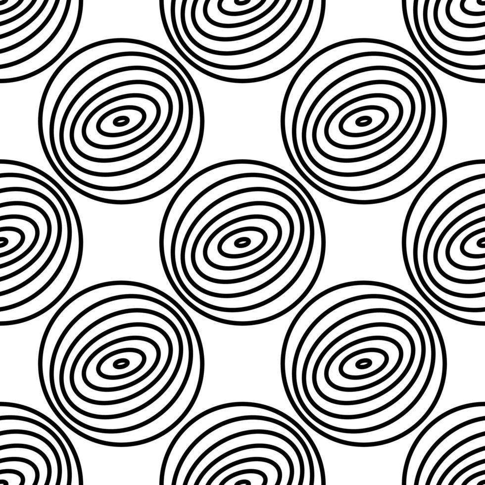 circles sphere seamless pattern. wood texture - flat style illustration. ovals abstraction vector
