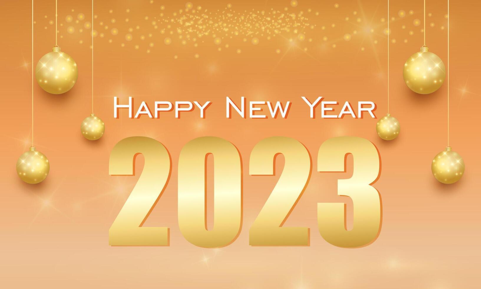 happy new year 2023 background with gold decoration 12985146 Vector Art at  Vecteezy