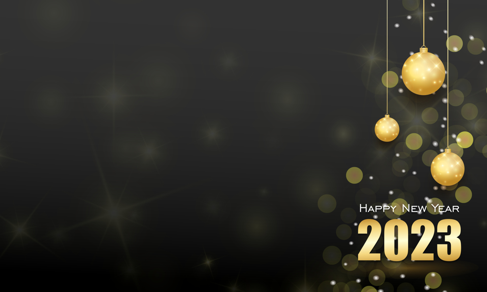happy new year 2023 background with gold decoration 12985149 Vector Art at  Vecteezy