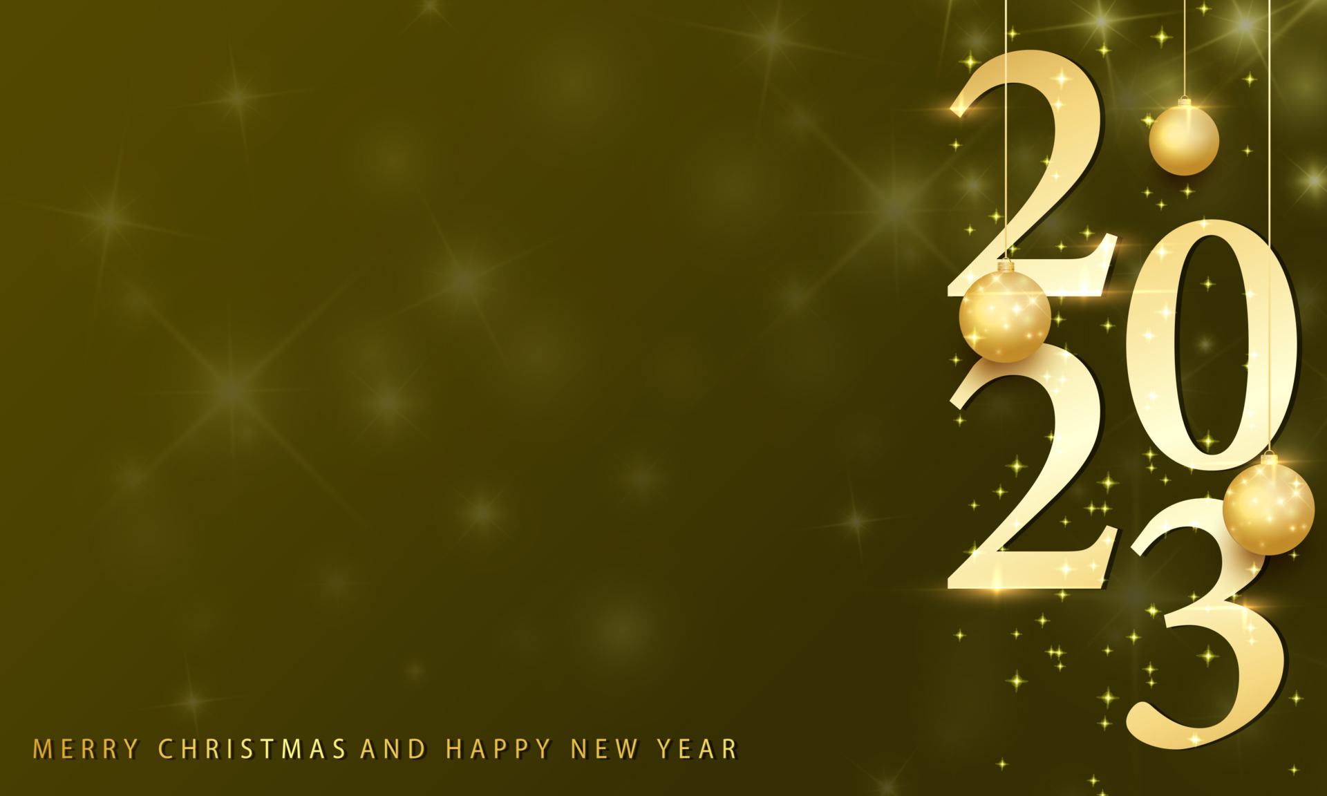 happy new year 2023 background with gold decoration 12985151 Vector Art at  Vecteezy