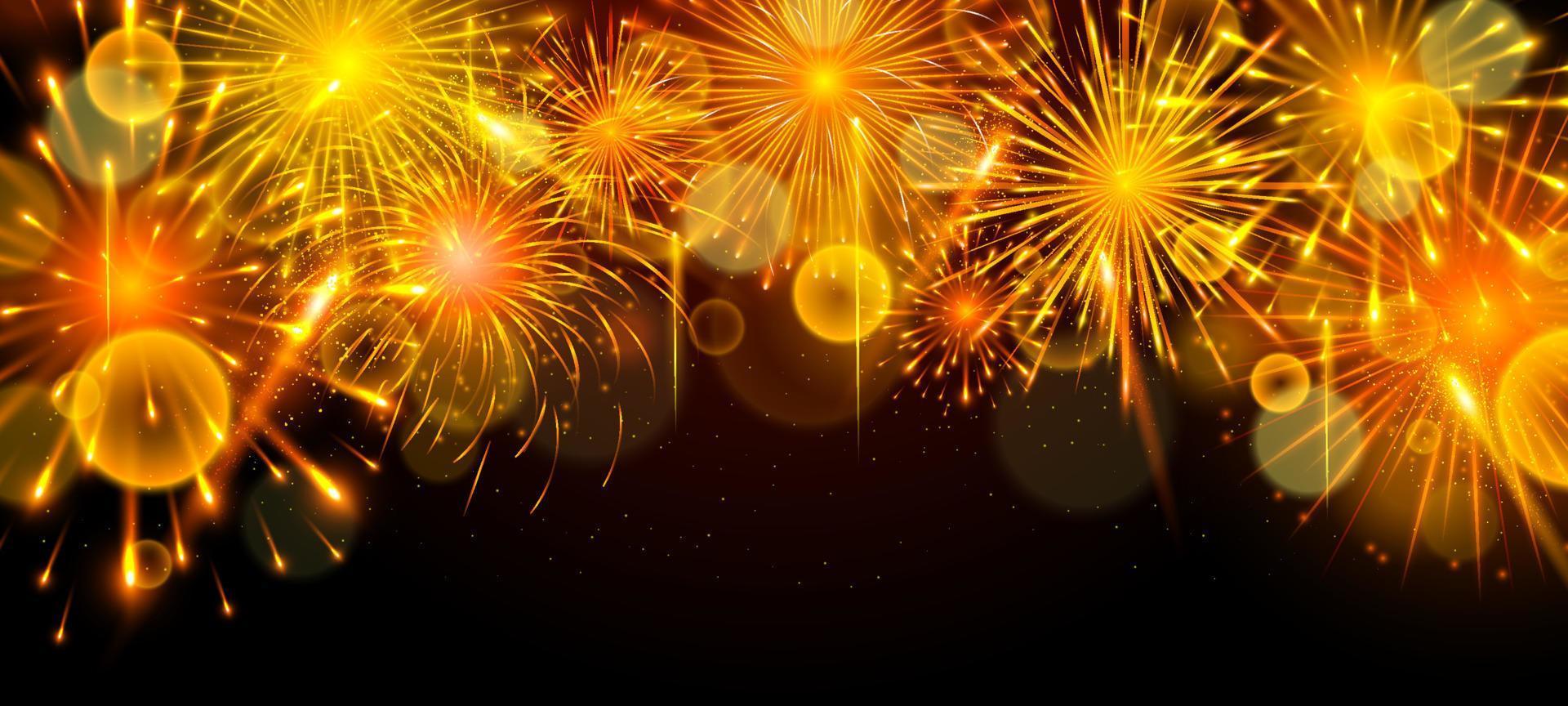 Orange Firework Background vector