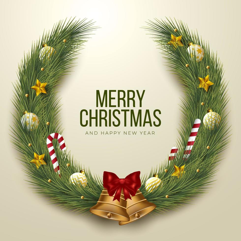 Christmas Wreath Background vector