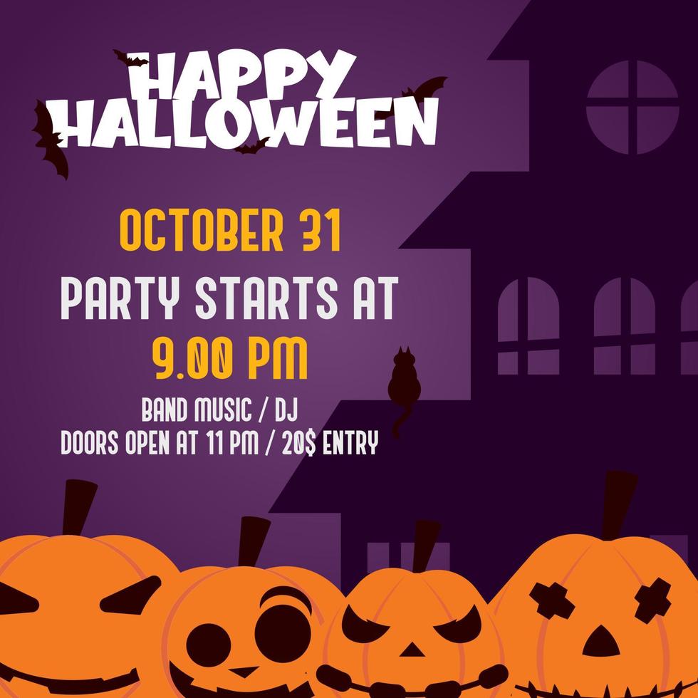 ilustration vector. halloween poster. background october party vector