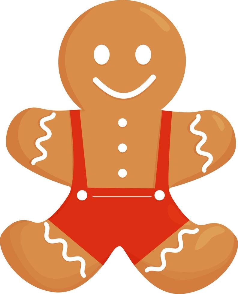 cute Christmas gingerbread man vector