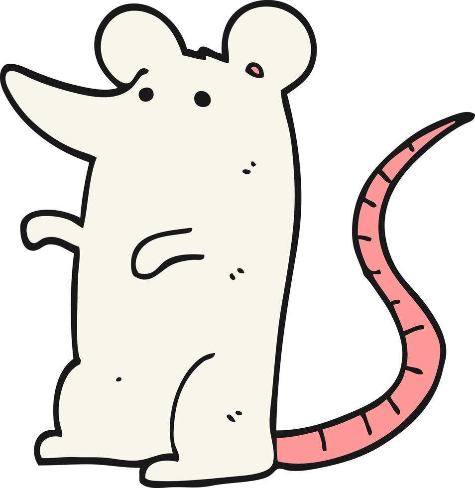 doodle character cartoon rat vector