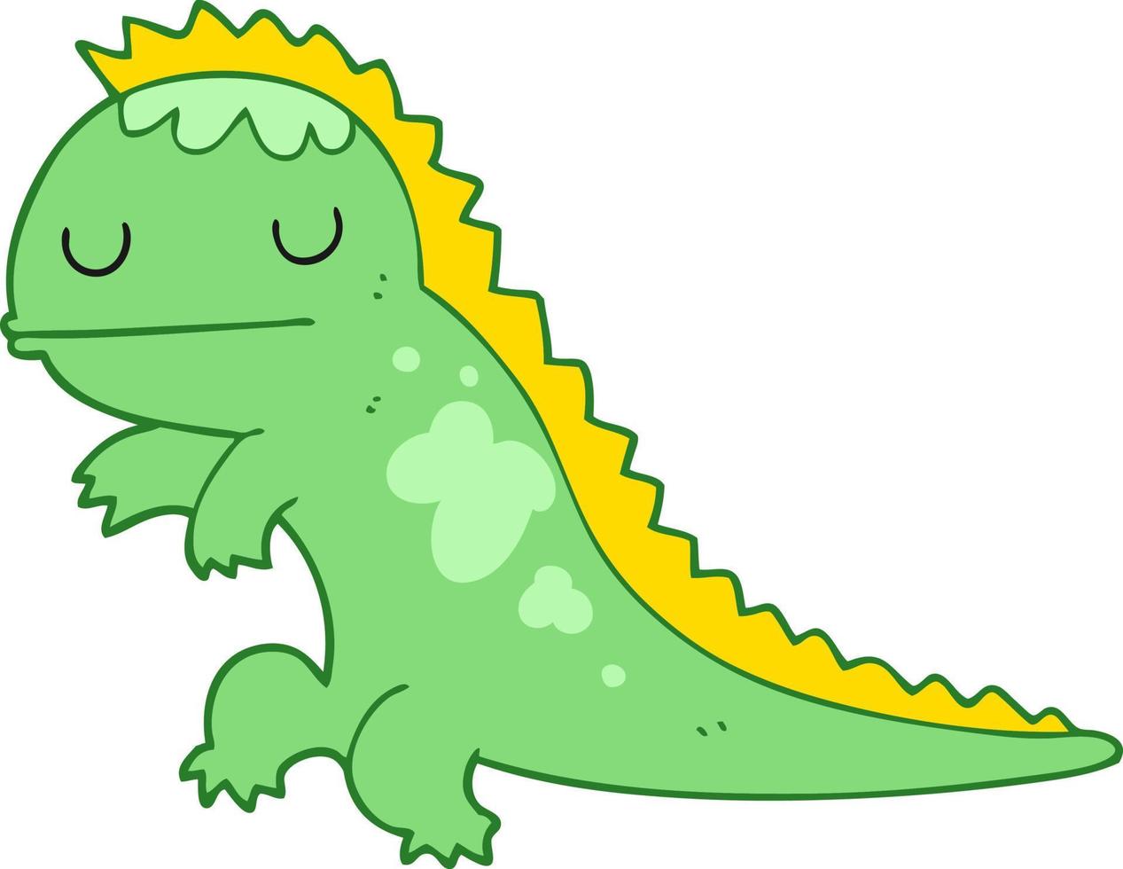 garabato, carácter, caricatura, dinosaurio vector