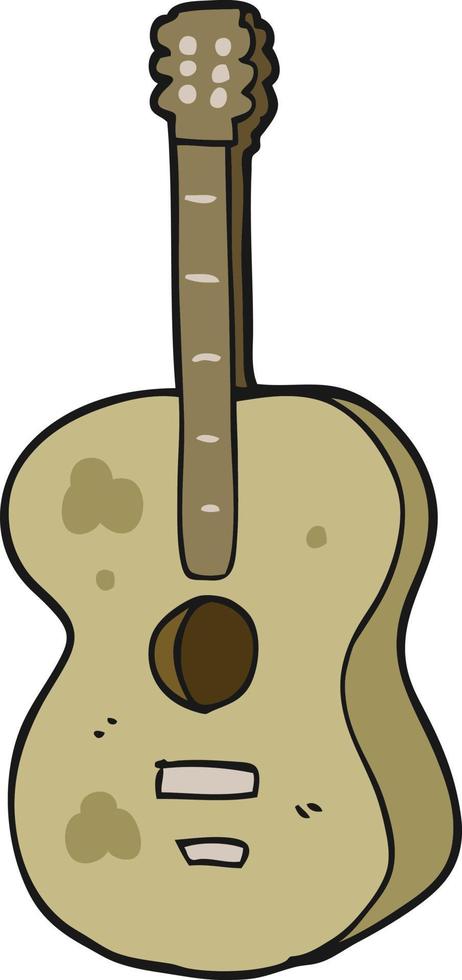 doodle cartoon guitar vector