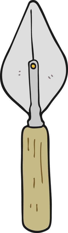 doodle cartoon trowel vector