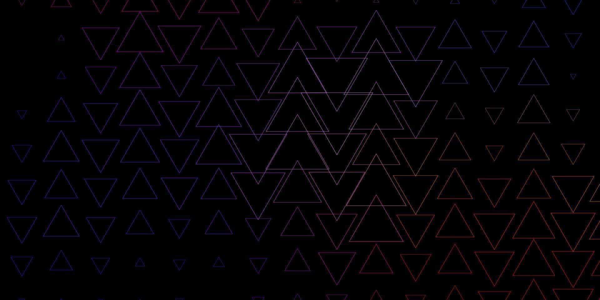 textura de vector azul oscuro, rojo con estilo triangular.