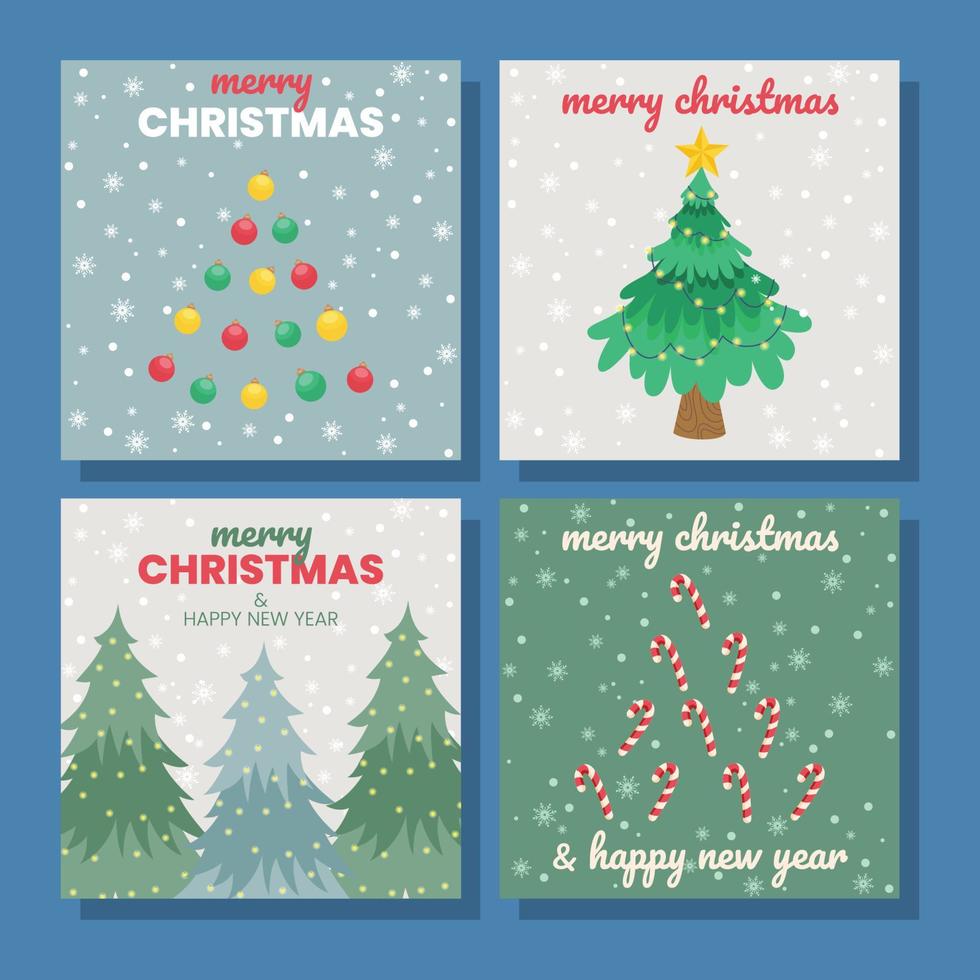 Hand Drawn Christmas Tree Card vector