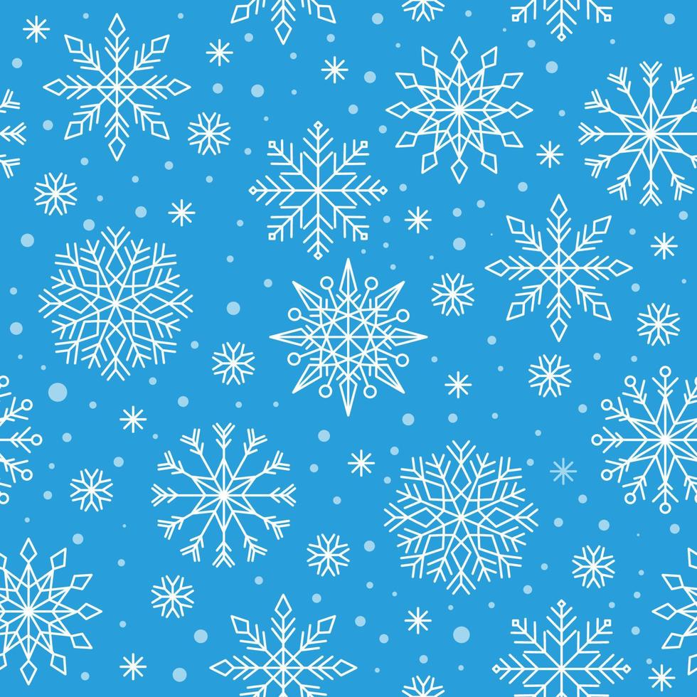 Snowflakes Seamless Pattern vector