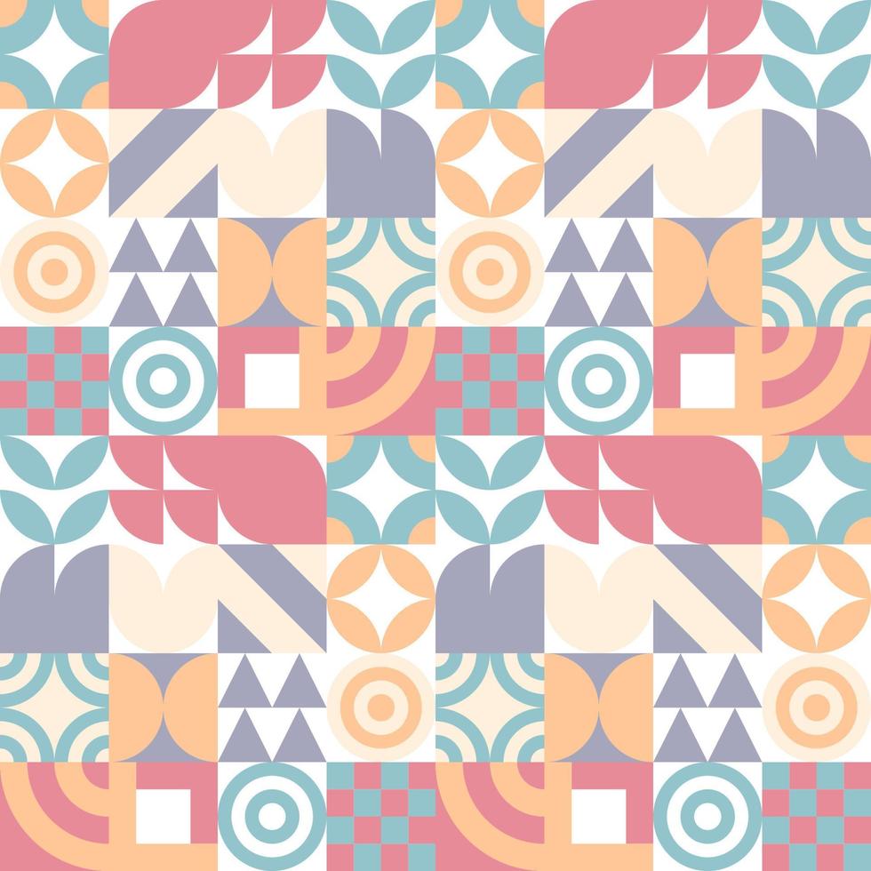 Seamless Bauhaus Abstract vector background.