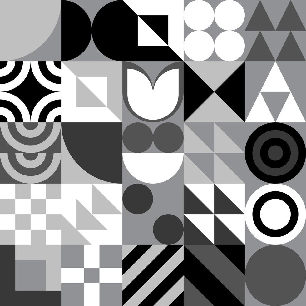 Seamless Bauhaus Abstract vector background.