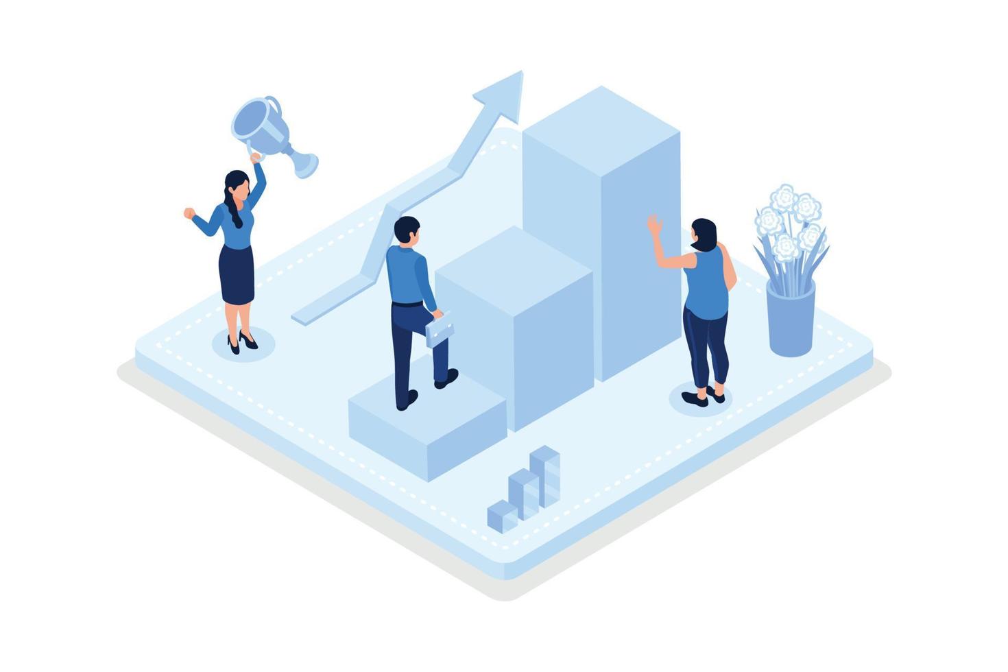 Business strategy, Strategy, planning and success, isometric vector modern illustration