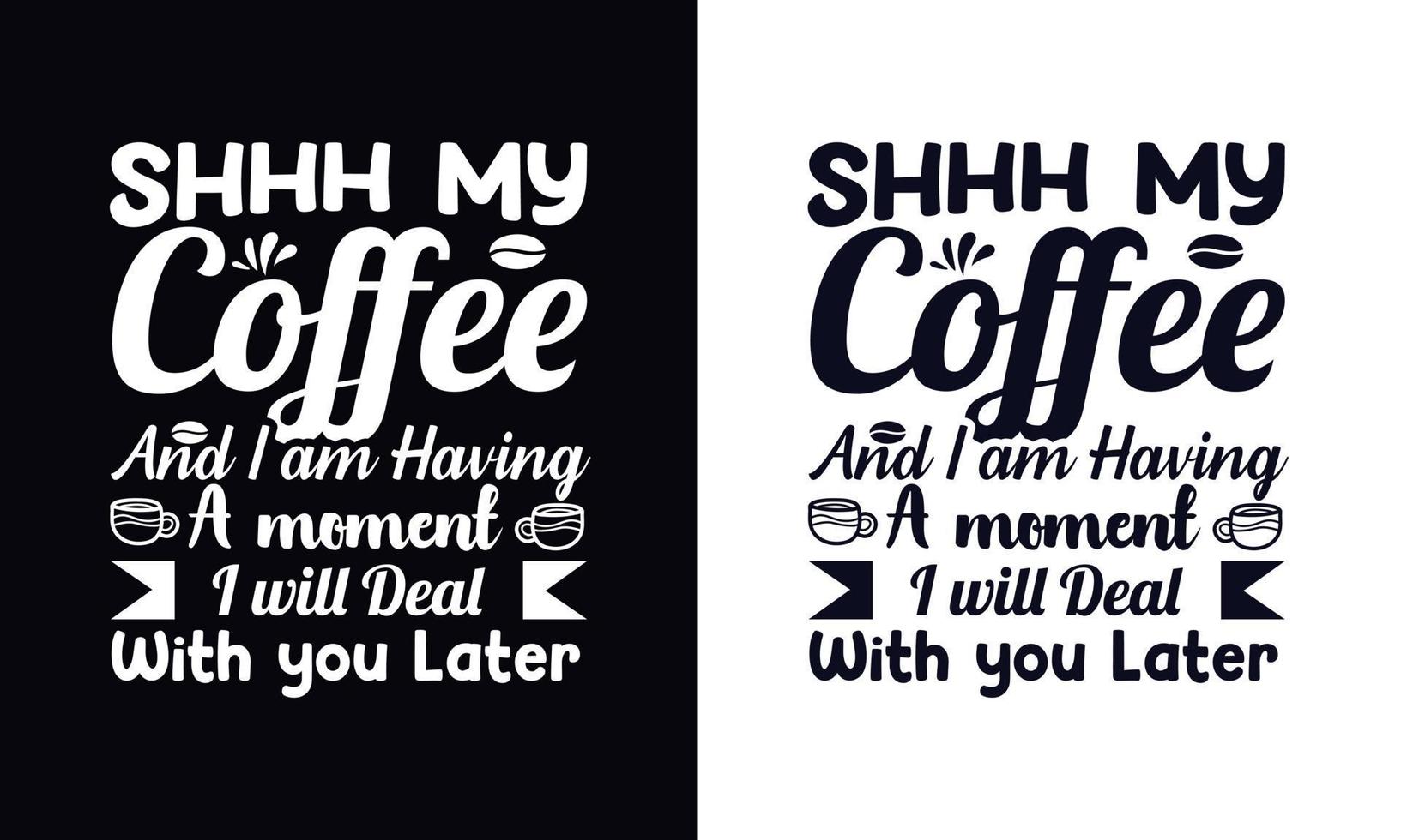 typography vector Coffee t-shirt design template