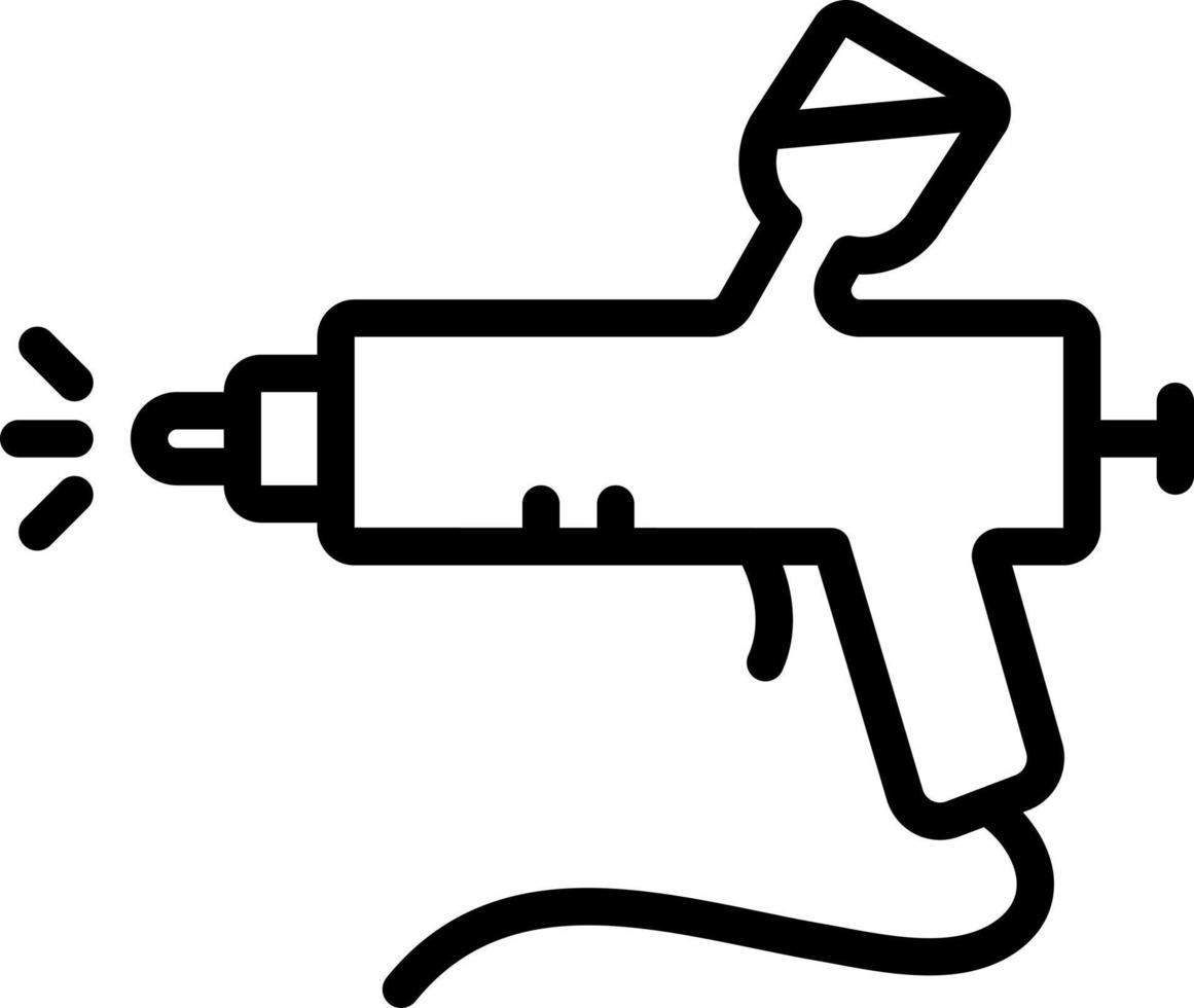 icono de línea para pistola pulverizadora vector