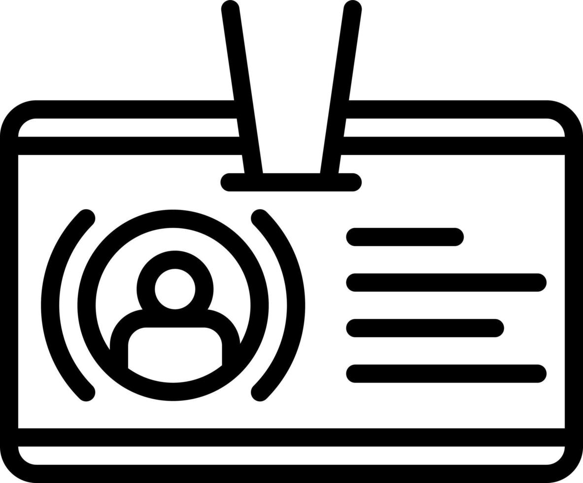line icon for identification vector