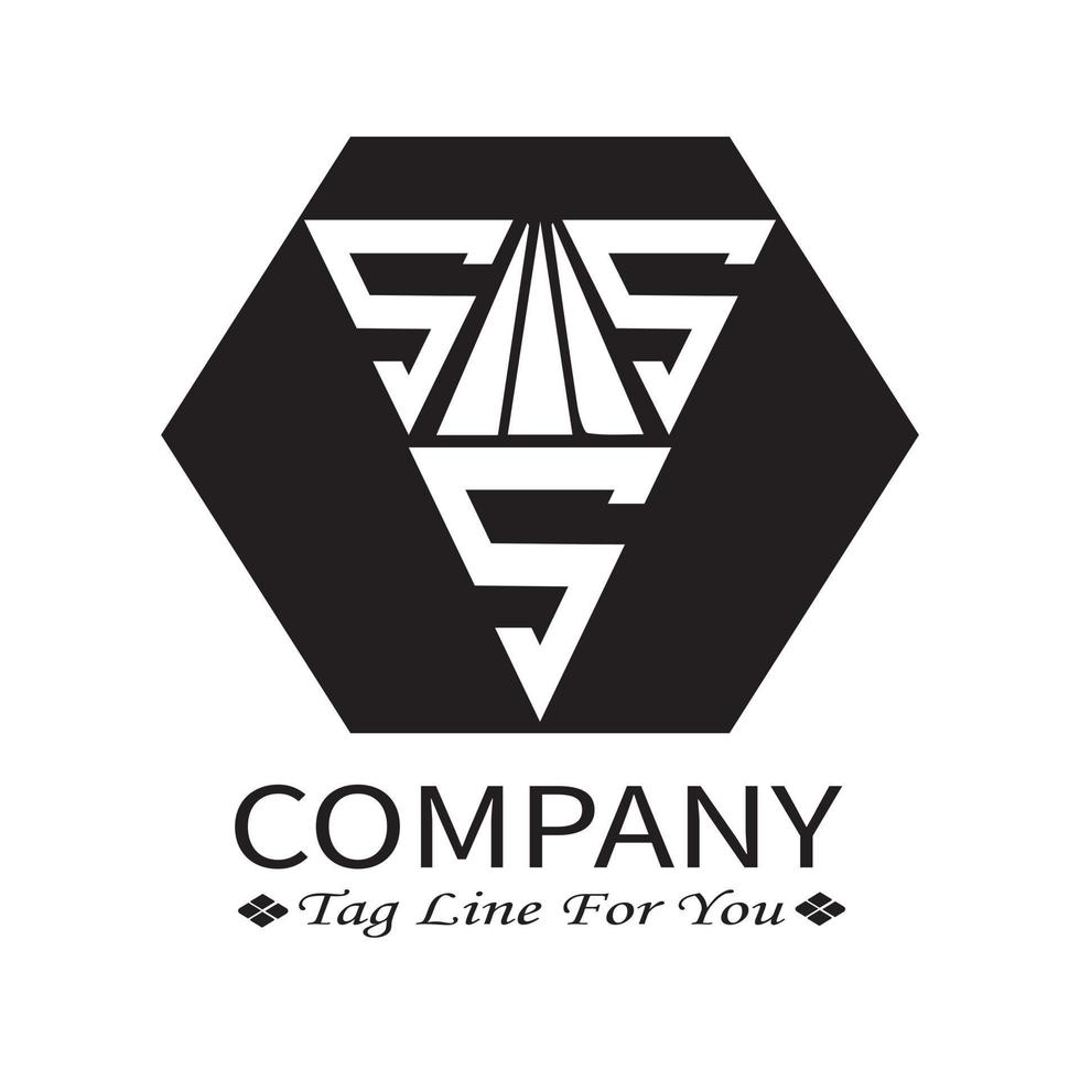 vector logo design geometry black
