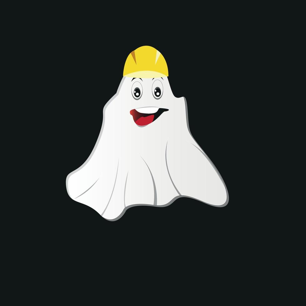 dibujo vectorial fantasma con carácter de tipo de trabajo vector