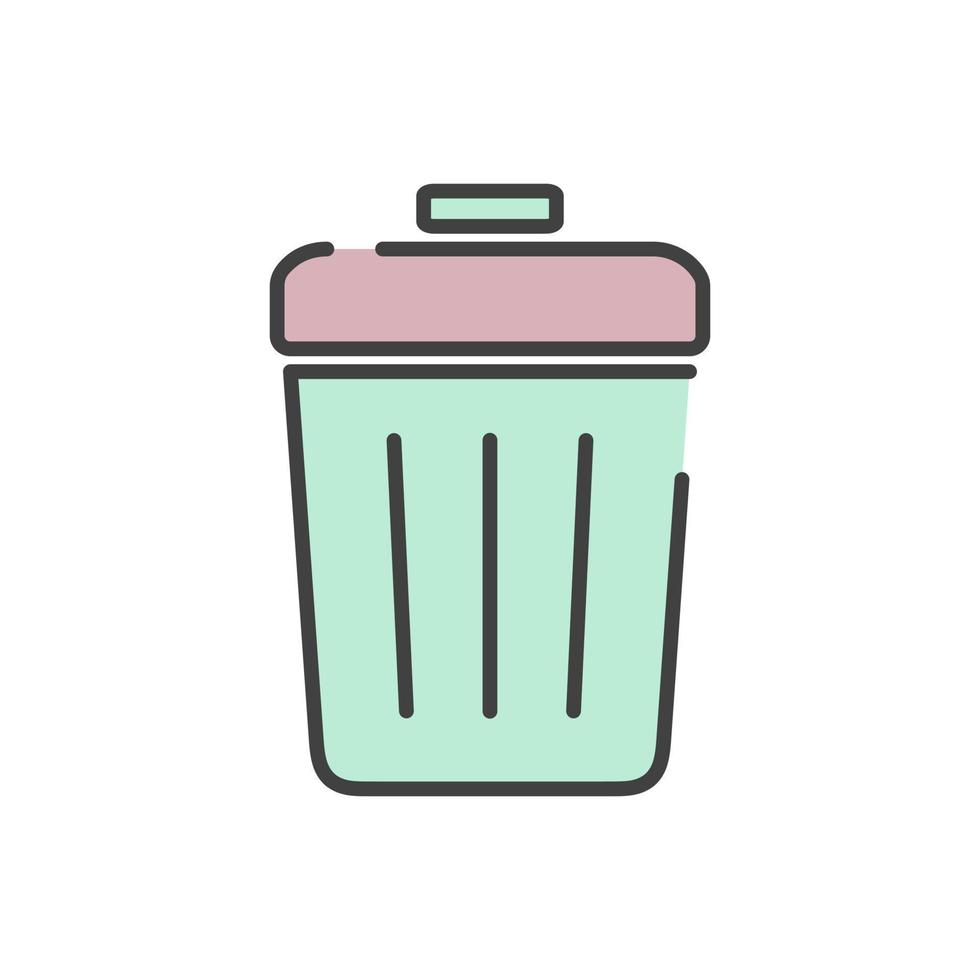 trash can icon vector illustration