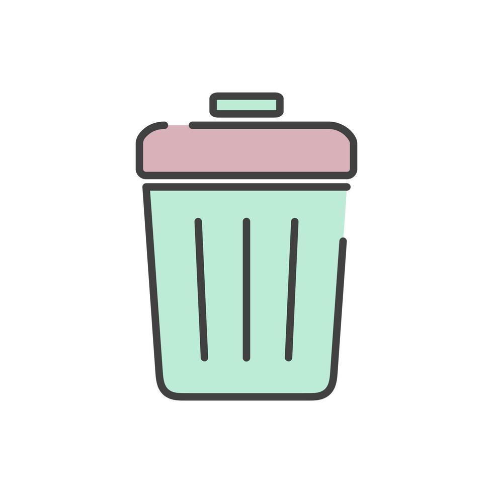 trash can icon vector illustration