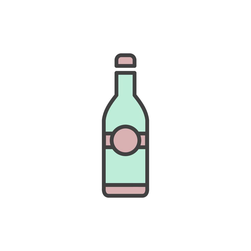 glass bottle icon vector illustration