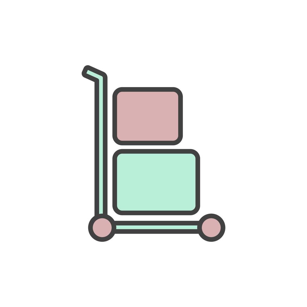 ilustración de vector de icono de caja de compras