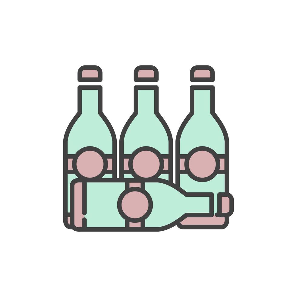 glass bottle icon vector illustration