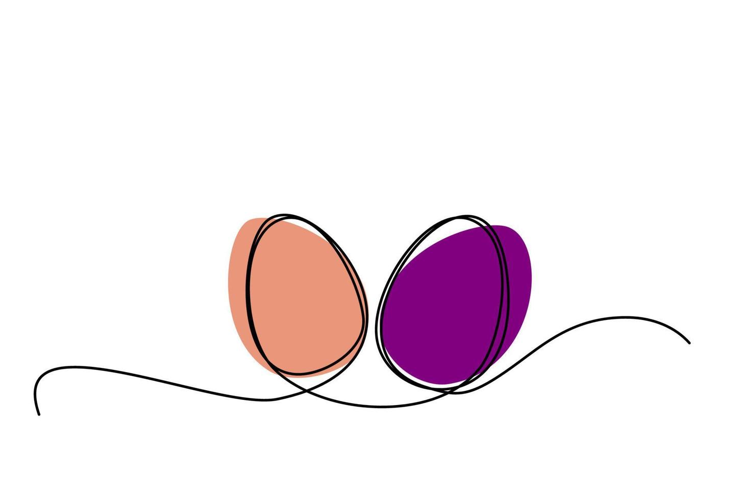Easter bunny with heart continuous one line drawing. Rabbit simple image. Minimalist vector illustration.Print