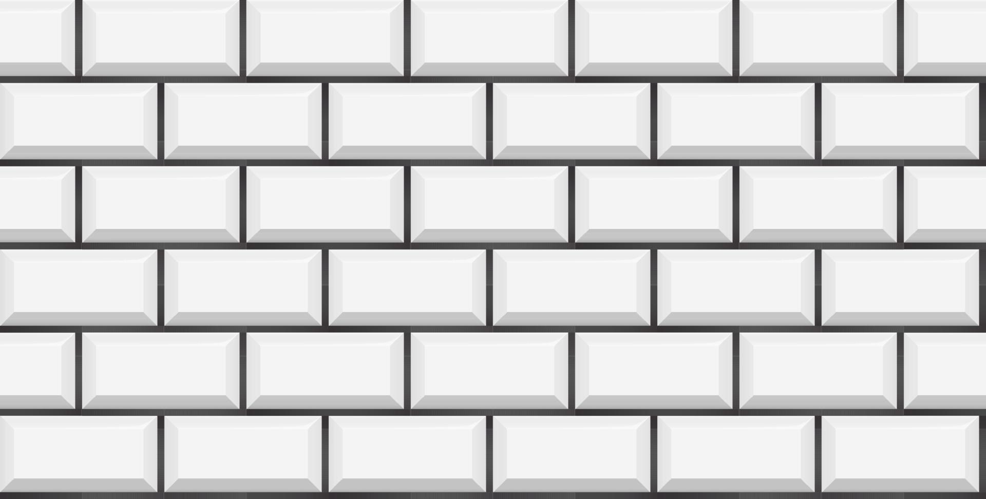 Subway tile seamless pattern.Wall with brick texture. Vector geometric background design