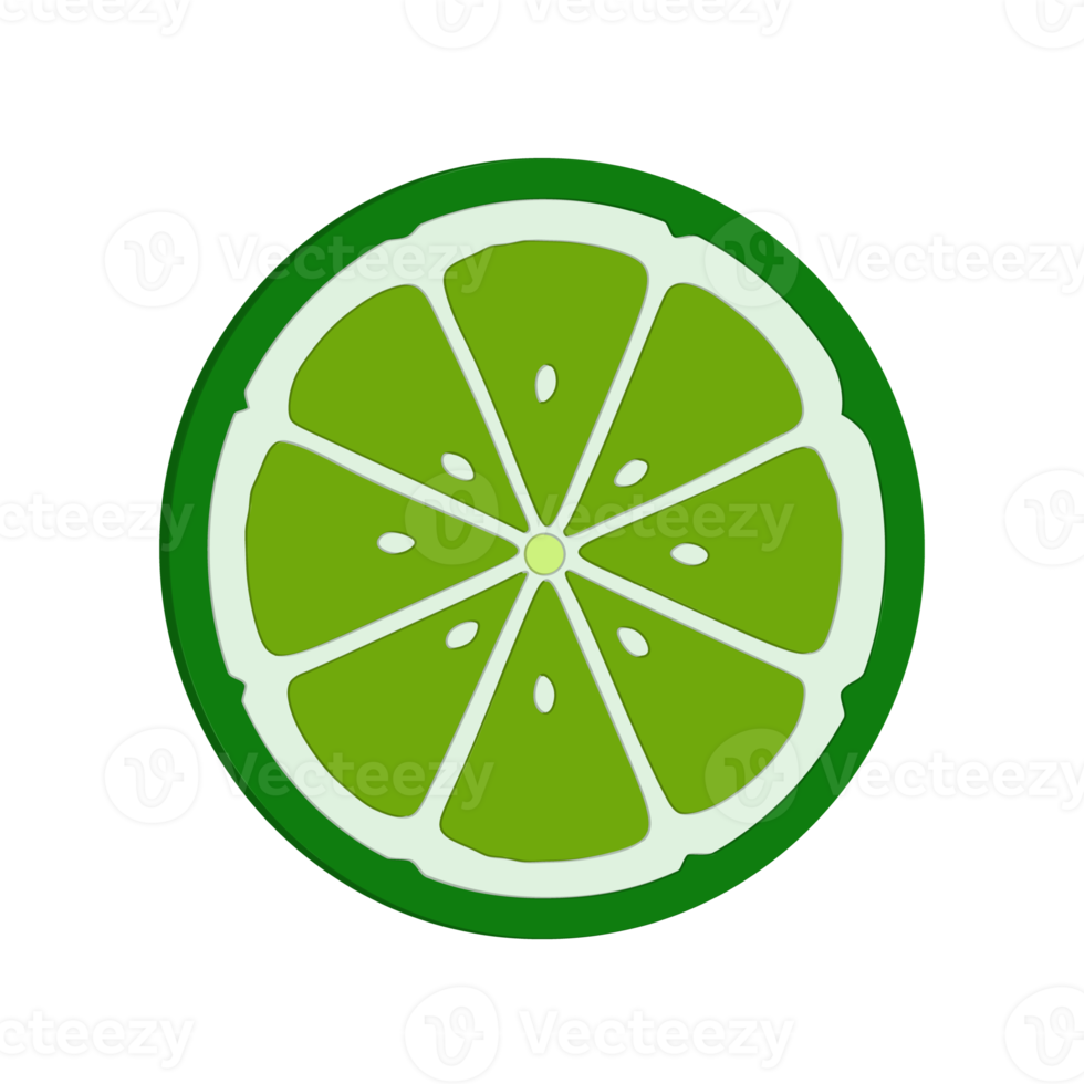Lime slice icon illustration 12986597 PNG