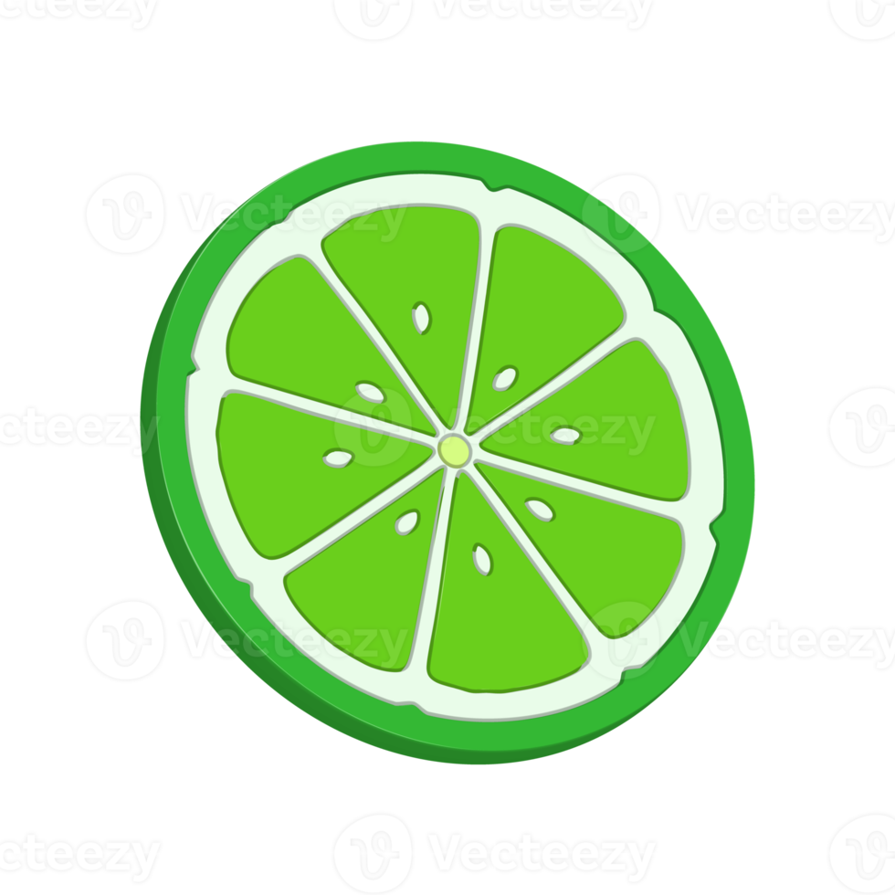 Lime slice icon illustration 12986598 PNG