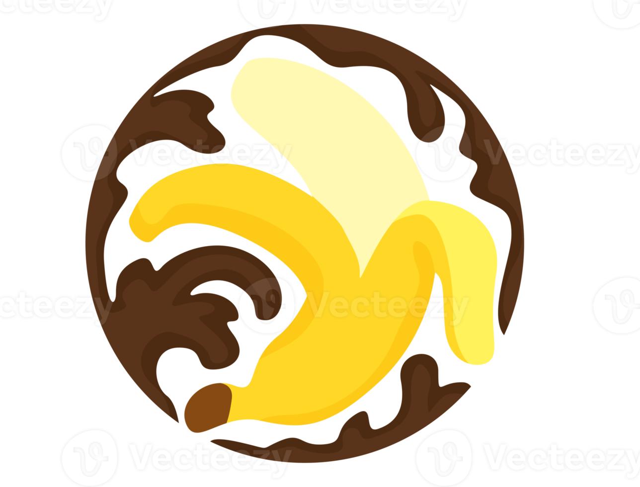 banan choklad logotyp ikon png