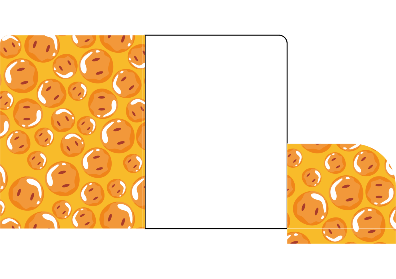 File Folder Design with Cute orange Slime pattern theme png
