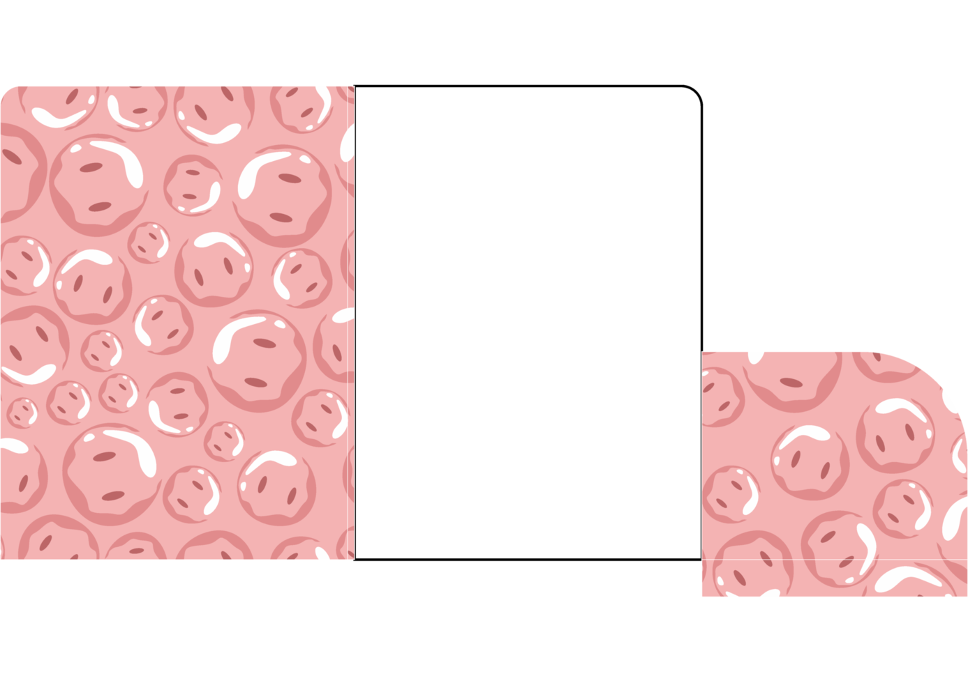 File Folder Design with Cute pink Slime pattern theme png